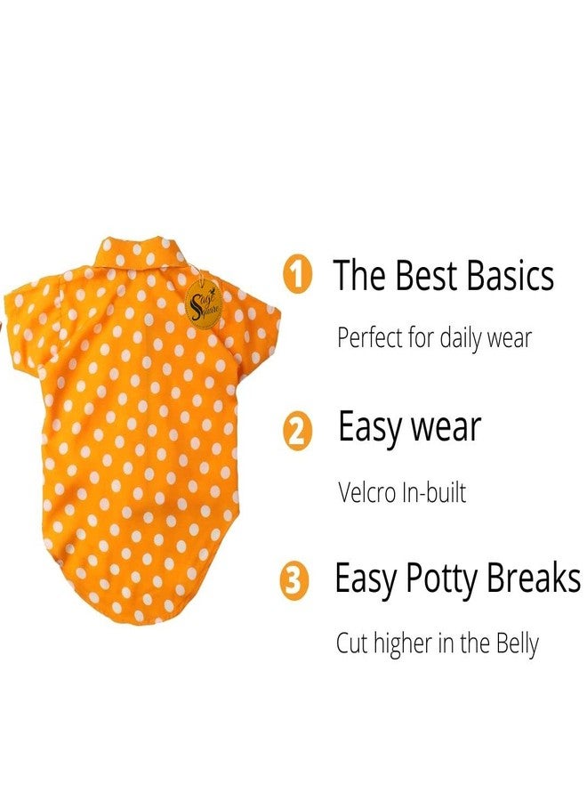 Sage Square Crazy Printed Dog Shirt, Trending Dog Shirt Ultra Soft & Light Weight, Comfortable & Breathable Dog Apparel, Trendy Outfit (Polka Orange) (XXLarge - 28Inch) - Image 5
